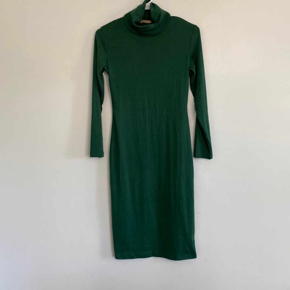 Forest Green turtleneck dress